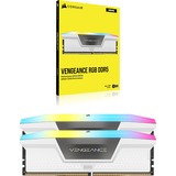 Corsair 64 Go DDR5-6000 Kit, Mémoire vive Blanc, Vengeance RGB, XMP 3.0
