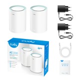 Cudy AC1200 Gigabit Mesh Wi-Fi System (2-Pack), Routeur maillé Blanc