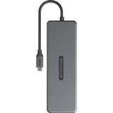 Sitecom 10-en-1 USB4 Power Delivery Multiport Adapteur, Station d'accueil Gris