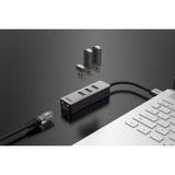 Sitecom USB-A vers Ethernet + 3x USB hub, Station d'accueil Gris
