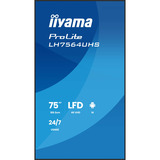 iiyama Iiya 75 LH7564UHS-B1AG 60Hz 4K VA, Affichage public Noir