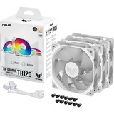 ASUS TUF Gaming TR120 ARGB Pack, 3 pièces, Ventilateur de boîtier Blanc/transparent
