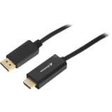 Sharkoon DisplayPort 1.2 > HDMI, Câble Noir, 3 mètres, 4K