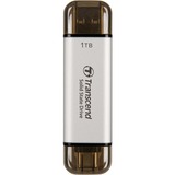 Transcend ESD310 Portable 1 To SSD externe Argent, USB-A 3.2 (10 Gbit/s) | USB-C 3.2 (10 Gbit/s)