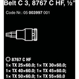 Wera Ceinture C 3 Jeu de douilles Zyklop, 1/2" , Clés mixtes à cliquet Noir, 6 pièces, avec fonction de maintien