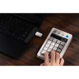 8BitDo Retro 18 Mechanical Numpad - M Edition, Pavé numérique Gris, Kaih Box White switch V2, Dye-sub PST keycaps, USB / 2,4 GHz / Bluetooth