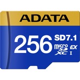 ADATA Premier Extreme microSDXC 256 Go, Carte mémoire Bleu/Jaune, UHS-I U3, Classe 10, V30