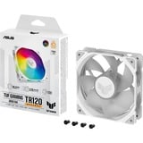 ASUS TUF Gaming TR120 ARGB Reverse ventilateur de boîtier Blanc, 120 x 120 x 25 mm, Refroidisseur d'air, 12 cm, 2000 tr/min, Blanc