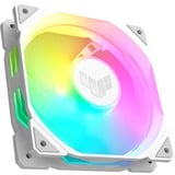 ASUS TUF Gaming TR120 ARGB Ventilateur inversé, Ventilateur de boîtier Blanc/transparent, Refroidisseur d'air, 12 cm, 2000 tr/min, Blanc