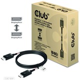 Club 3D DisplayPort 2.1 Bi-Directionnel VESA DP80 Certifié Kabel 4K 240 Hz, Câble Noir, 1,2 mètre