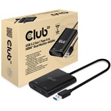 Club 3D USB 3.2 Gen1 Type A vers HDMI Double écran 4K 60Hz, Adaptateur Noir