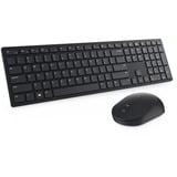 Dell KM5221W set de bureau sans fil Noir, Layout EU (QWERTY), 100%, 1600 dpi