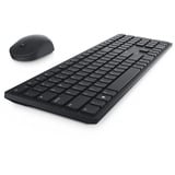 Dell KM5221W set de bureau sans fil Noir, Layout EU (QWERTY), 100%, 1600 dpi