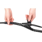 Digitus Tube de câble spiralé flexible avec aide à la rétraction, Guide-câble Noir, 5 m