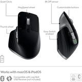 Logitech MX Master 3S pour Mac, Souris Graphite, 200 à 8000 ppp, Bluetooth Low Energy