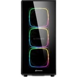 Sharkoon TG6 RGB boîtier midi tower Noir | 4x USB-A | RGB | Window