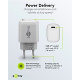 goobay Chargeur rapide USB-C PD GaN (20 W) Blanc, 1x USB-C, Power Delivery 3.0