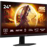 AOC 24G4HRE 23.8" Moniteur gaming  Noir/Rouge, 200 Hz, HDMI, DisplayPort, Audio