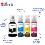 Epson EcoTank ET-2950, Imprimante multifonction Noir, Numérisation, copie, Wi-Fi, jusqu'à 3 ans d'encre inclus