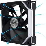 Lian Li UNI FAN SL120 V2 Reverse Blade Single Pack, Ventilateur de boîtier Noir, 4-PIN PWM + 3-PIN ARGB