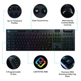 Logitech G915 LIGHTSYNC, clavier gaming Noir, Layout États-Unis, GL Tactile, LED RGB, Bluetooth