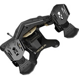 MOZA Pédales de gouvernail MRP Noir/Argent, Tout métal, RJ11/USB, capteurs haute résolution