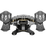 MOZA Pédales de gouvernail MRP Noir/Argent, Tout métal, RJ11/USB, capteurs haute résolution