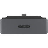 Sitecom 4 en 1 iPad Multiport hub, Hub USB Gris