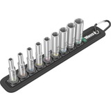 Wera Ceinture A Profondeur 1 Jeu de douilles 1/4, Clés mixtes à cliquet Noir, 9 pièces