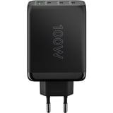 goobay 100W GaN USB-C PD Multiport Quick Charger Noir, 3x USB-C, 1x USB-A