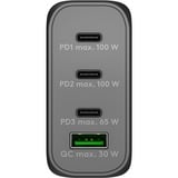 goobay 100W GaN USB-C PD Multiport Quick Charger Noir, 3x USB-C, 1x USB-A