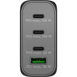 goobay 100W GaN USB-C PD Multiport Quick Charger, Chargeur Noir
