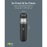 goobay Cordless Mini Vacuum Cleaner Superior, Aspirateur à main Noir