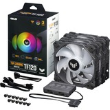 ASUS TUF GAMING TF120 ARGB, Ventilateur de boîtier Noir/transparent