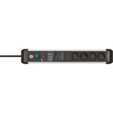 Brennenstuhl Premium-Protect-Line multiprise à 4 prises Noir/argent, 4x prises
