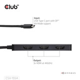 Club 3D CSV-1554, Adaptateur Noir
