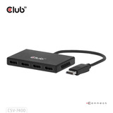 Club 3D DisplayPort MST 4x 4K30Hz, Répartiteurs de DisplayPort Noir
