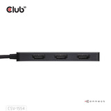 Club 3D USB-C vers Triple HDMI MST Hub 4K60Hz, Adaptateur Noir, 3x HDMI, 4K60Hz, DP 2.1 AltMode