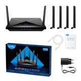 Cudy AC1200 Wi-Fi 4G LTE-Cat6 Gigabit Router LT700, Routeur maillé Noir, Cudy Mesh, Cudy App, 2x Nano simslot