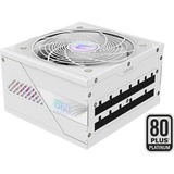 GIGABYTE GP-AE850PM PG5 ICE alimentation modulaire 850 watt Blanc, 1x 12VHPWR, 6x PCIe, 80 PLUS Platinum, Conception entièrement modulaire, Ventilateur de 120 mm, Compatible ATX 3.0, Prise EU, 850 W, 100 - 240 V, 50/60 Hz, 12 A, Actif, 125 W