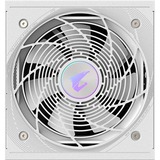 GIGABYTE GP-AE850PM PG5 ICE alimentation modulaire 850 watt Blanc, 1x 12VHPWR, 6x PCIe, 80 PLUS Platinum, Conception entièrement modulaire, Ventilateur de 120 mm, Compatible ATX 3.0, Prise EU, 850 W, 100 - 240 V, 50/60 Hz, 12 A, Actif, 125 W