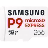 Samsung P9 Express 256 Go microSD Express, Carte mémoire Blanc, Blanc, U3, V30, A1