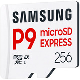 Samsung P9 Express 256 Go microSD Express, Carte mémoire Blanc, Blanc, U3, V30, A1