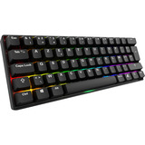 Sharkoon SKILLER SGK50 S4 Gen2 PBT RGB clavier gaming mécanique Noir, Layout BE (AZERTY), Gateron G Pro 3.0 Yellow, 60%, Hot-swappable
