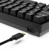 Sharkoon SKILLER SGK50 S4 Gen2 PBT RGB clavier gaming mécanique Noir, Layout BE (AZERTY), Gateron G Pro 3.0 Yellow, 60%, Hot-swappable