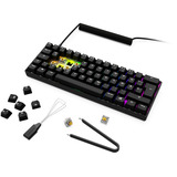 Sharkoon clavier gaming Noir, Layout BE, Gateron G Pro 3.0 Yellow