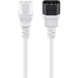 goobay Câble d'alimentation C14 > C13, Câble d'extension Blanc, 0,5 mètre