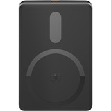 goobay Powerbank magnétique sans fil de 5 000 mAh Noir, 1x USB-C + Chargement sans fil, Power Delivery