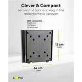 goobay Support mural TV Caravan FIXE (S), 13 à 27 pouces Noir