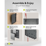 goobay Support mural TV Caravan FIXE (S), 13 à 27 pouces Noir